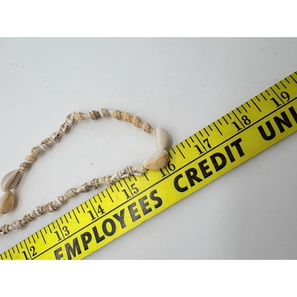 Cowrie Sea Shell Necklace Set 34 Inch‎ Beach Boho Two Strands Cream Brown Tones